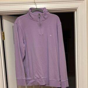Brooks Brothers Lavender Zip-Up quarter zip Sweater